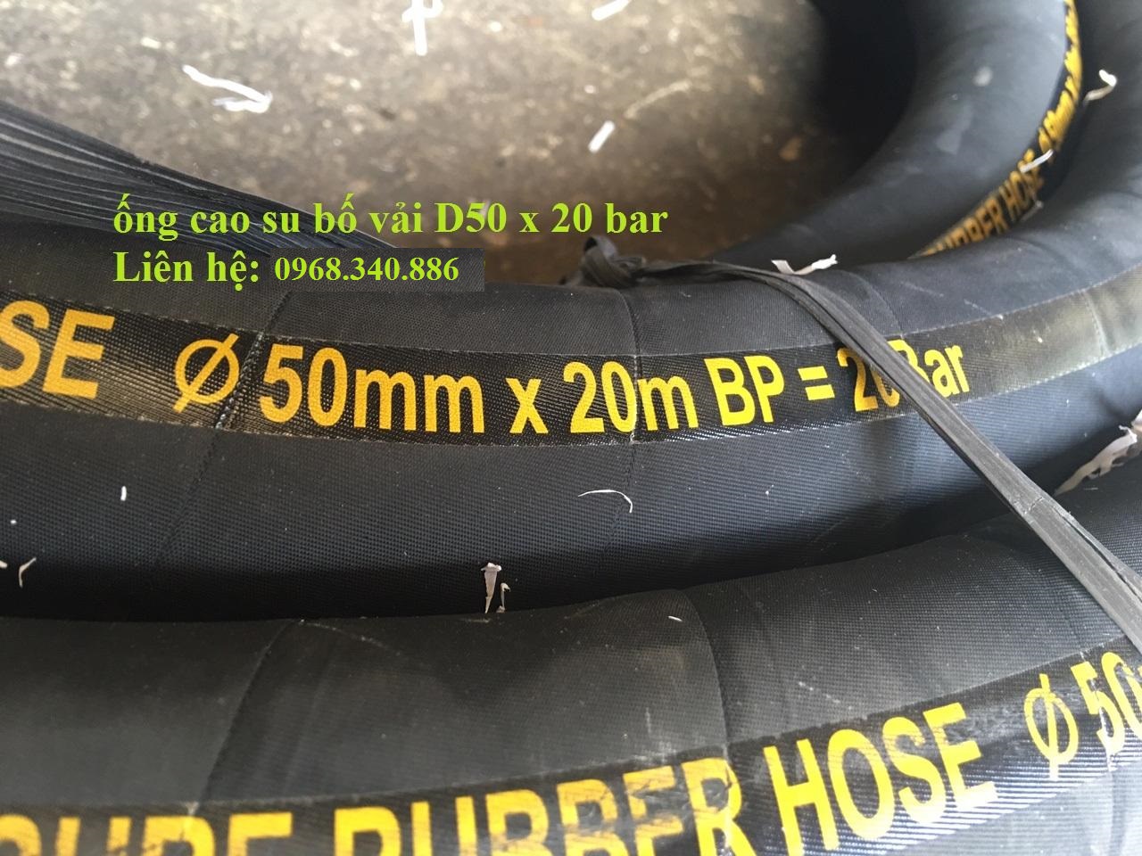Ống cao su bố vải phi 50