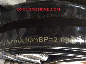 Ống cao su bố vải phi 125