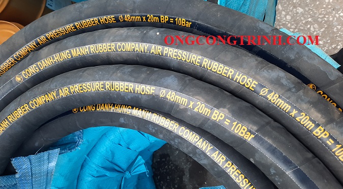 ống cao su bố vải phi 48