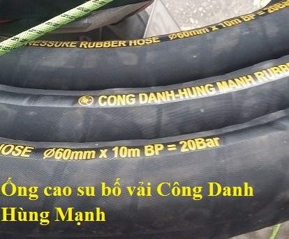ống cao su bố vải phi 60